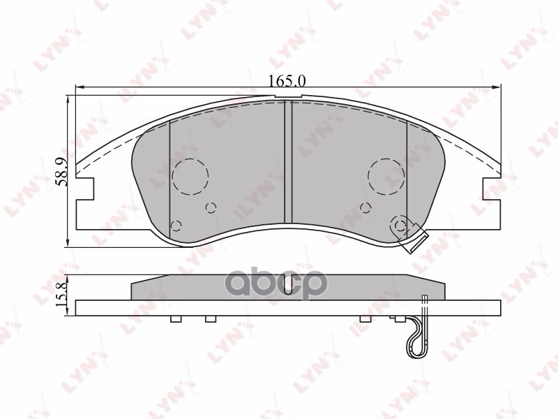 Колодки тормозные передние KIA Cerato 04> LYNXauto арт. bd-4402