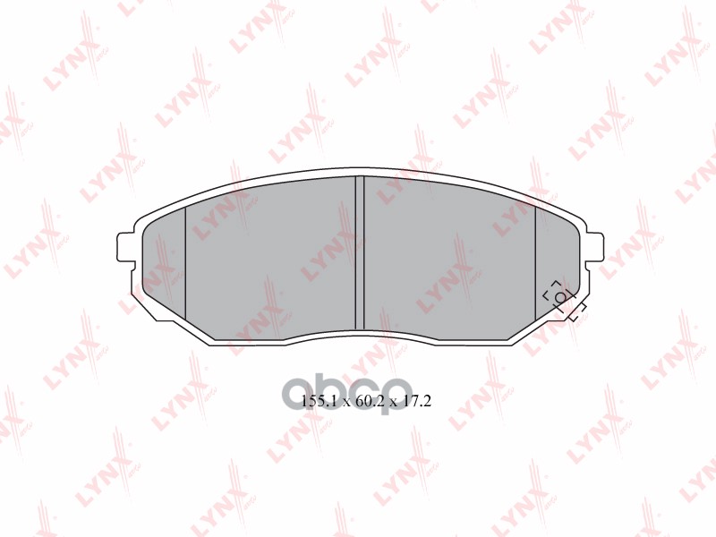Колодки тормозные передние подходит для KIA Sorento 02 BD-4411 LYNXauto арт. BD-4411
