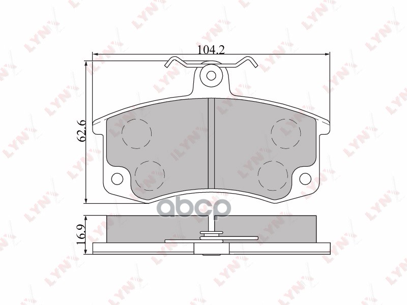 Колодки тормозные передние LADA 2110-15/Kalina/Priora LYNXauto арт. bd-4601
