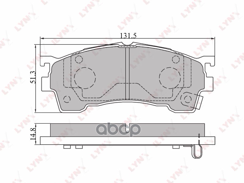 Колодки тормозные передние подходит для FORD Probe 93-98, MAZDA 626 97/MX-6 91/Xedos 6 92 BD-5101 LYNXauto арт. BD-5101