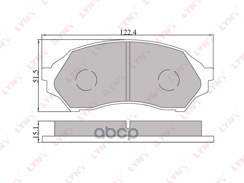 Колодки тормозные передние MAZDA 323 98-04 LYNXauto арт. bd-5103