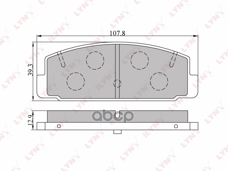 Колодки тормозные задние подходит для MAZDA 323 01-04/626 2.0 97-02/Premacy 99 BD-5104 LYNXauto арт. BD-5104