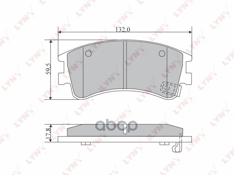 Колодки тормозные передние MAZDA 6 2.0-2.3 02-07 LYNXauto арт. bd-5112