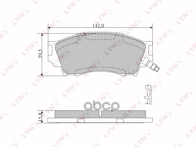 Колодки Тормозные Передние Mazda Xedos 9 2.0-2.5 93-02 / B-Serie(Uf) 2.5D 96-99 LYNXauto арт. bd-5114