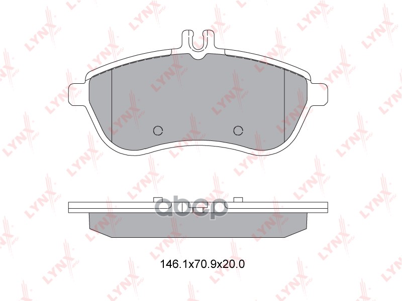 Колодки тормозные передние MERCEDES-BENZ C180-350(W204) 07> / E200K-250D(W211/W212) 06> / SLK200-250 LYNXauto арт. bd-5318