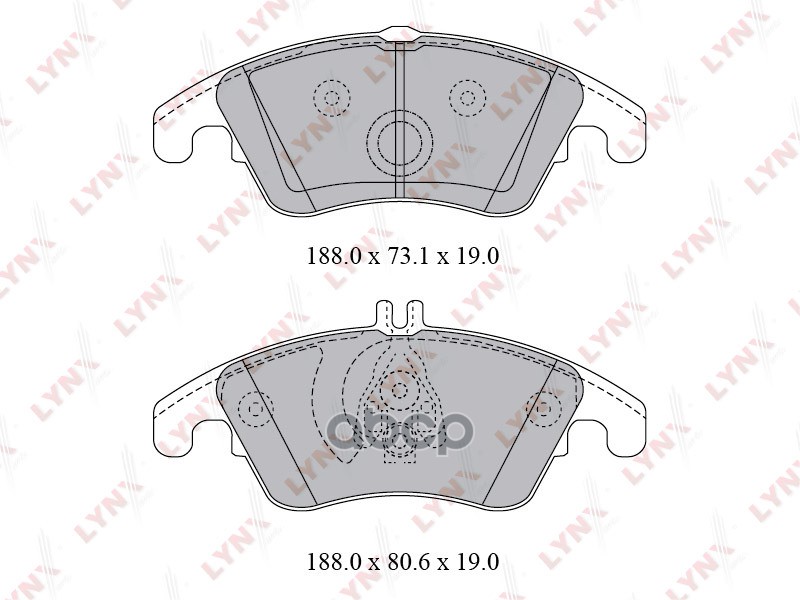Колодки тормозные передние MERCEDES-BENZ C250-350(W204) 07-14 / CLS220d-400(C218) 11-17 / E220-400(W LYNXauto арт. bd-5350