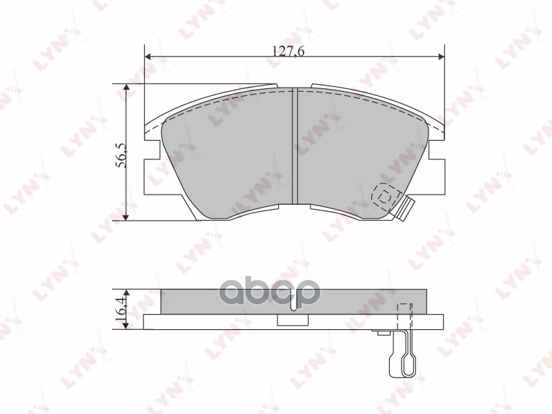 Колодки тормозные передние MITSUBISHI L300(P0-P3) 1.6-2.5d 84-06 / L200(K0-K3) 2.0-2.6 86-95 / Pajer LYNXauto арт. bd-5519
