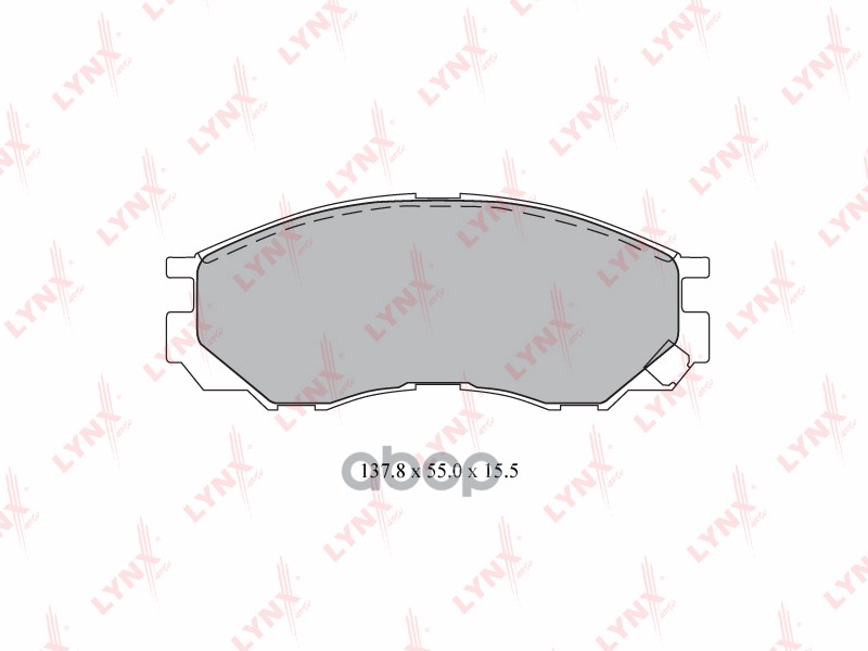 Колодки тормозные передние MITSUBISHI L200(K6/K7) 2.0-2.5D 96-07 / L300 2.0-2.5D 94-00 / L400/Space LYNXauto арт. bd-5520