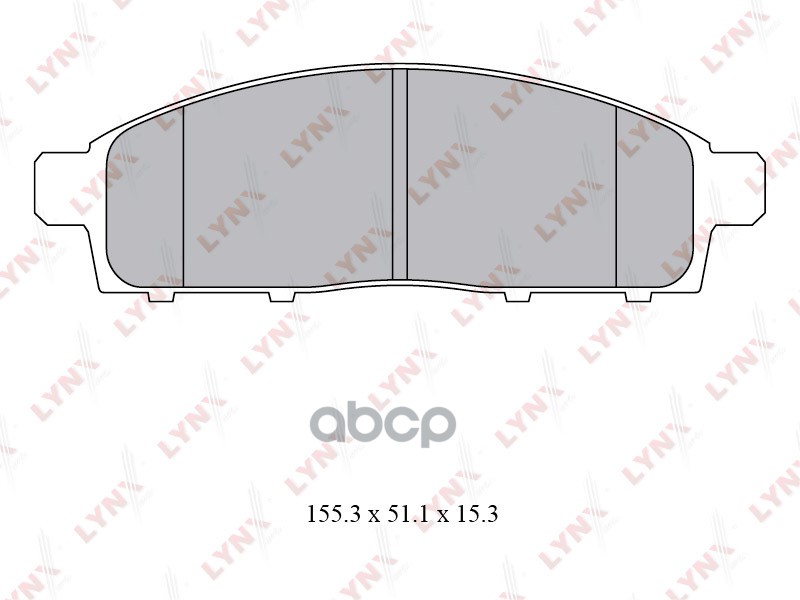 Колодки тормозные передние MITSUBISHI L200(KA/KB) 2.5D 05 / Pajero Sport 2.5D-3.0 08> LYNXauto арт. bd-5529
