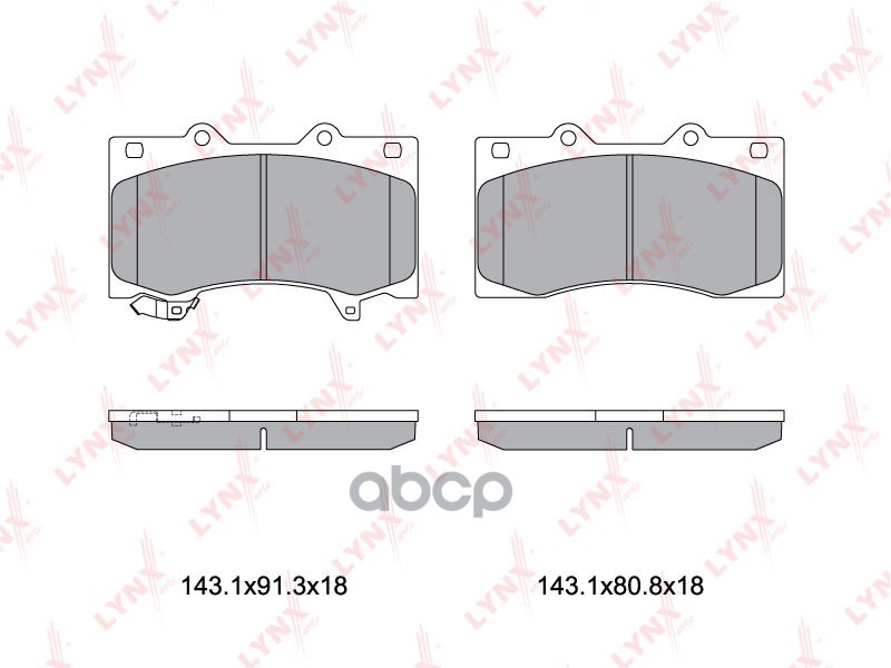 Колодки тормозные передние NISSAN Patrol(Y62) 5.6 10> LYNXauto арт. bd-5744