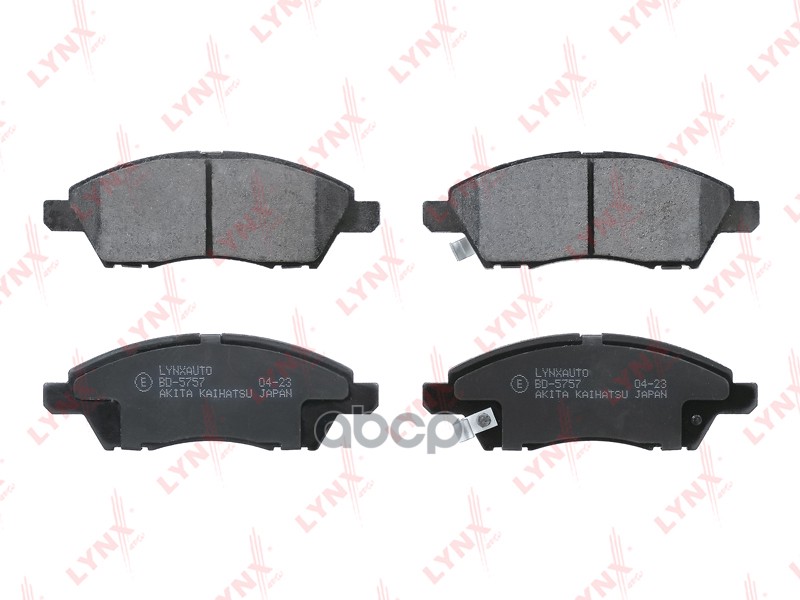 Колодки тормозные передние NISSAN Almera(N17) 11> / Micra(K13) 10> / Note(E12) 15> / Tiida(C11) 04> LYNXauto арт. bd-5757