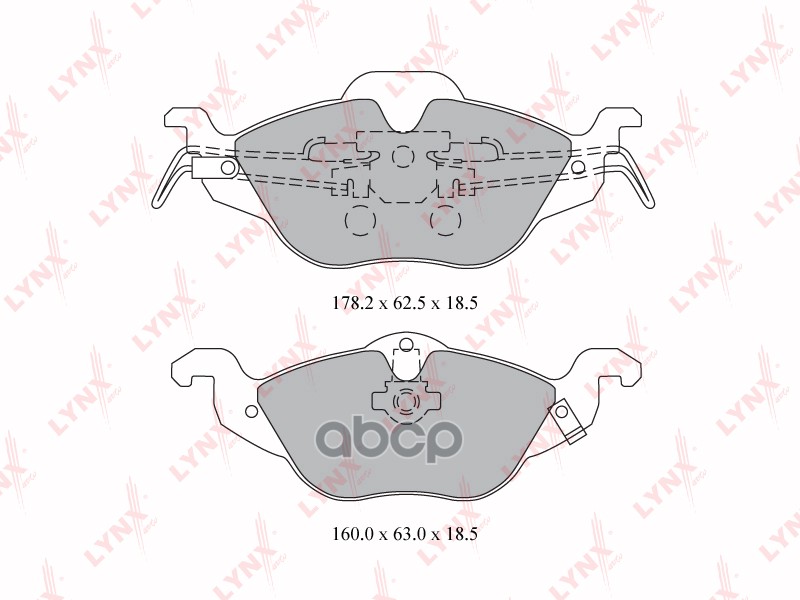 Колодки тормозные передние OPEL Astra G(T98-F35) 1.2-2.0d 98-09 / Zafira A(T98) 2.0d 99-05 LYNXauto арт. bd-5907