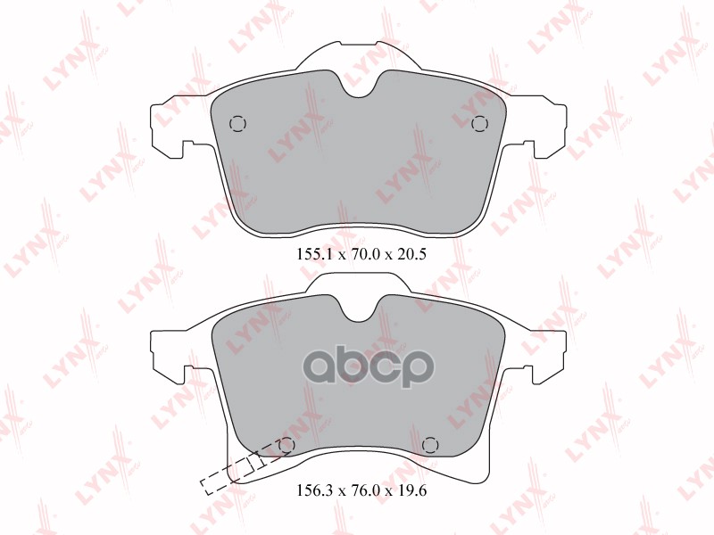 Колодки тормозные передние OPEL Astra H 04> / Meriva 03> / Zafira B 05> LYNXauto арт. bd-5908