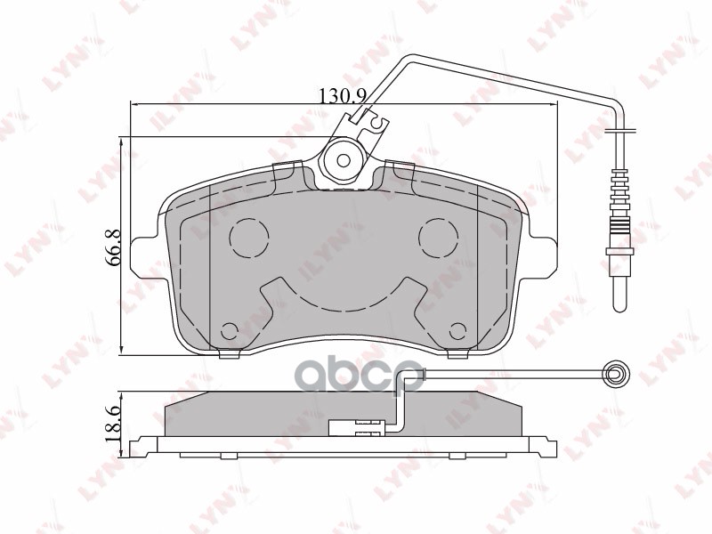 Колодки тормозные передние PEUGEOT 407 04>  CITROEN C5 08> LYNXauto арт. bd-6101