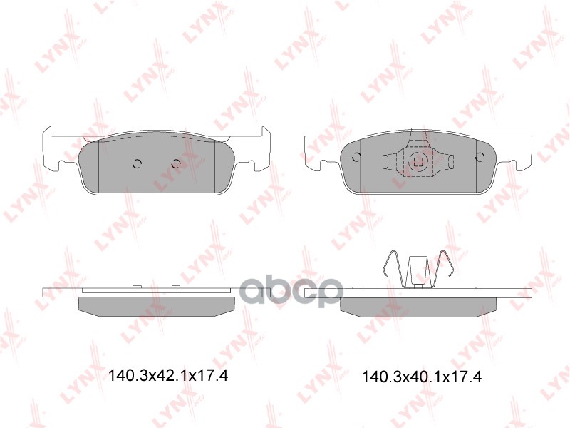 Колодки тормозные передние RENAULT Logan II 1.2-1.5D 12> / Sandero II 1.2-1.5D  RENAULT Clio IV 1.2- LYNXauto арт. bd-6322