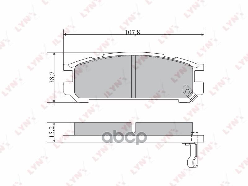 Колодки тормозные задние SUBARU Impreza 1.6-2.0 92-00 / Legacy I 1.8-2.2 >94 / II-III 2.0-2.5 94-03 LYNXauto арт. bd-7109