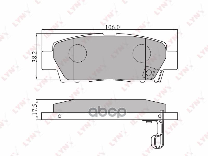 Колодки тормозные задние TOYOTA Avalon 95-00/Crown 2.0-2.4 95-01/Mark II/Chaser/Cresta 92-96 LYNXauto арт. bd-7513