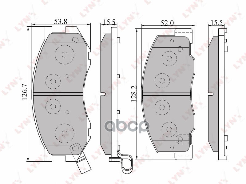 Колодки тормозные передние TOYOTA Previa >00/Town Ace Noah 98-01/ Town Ace 96-04/Lite Ace/Estima 2.2 LYNXauto арт. bd-7515