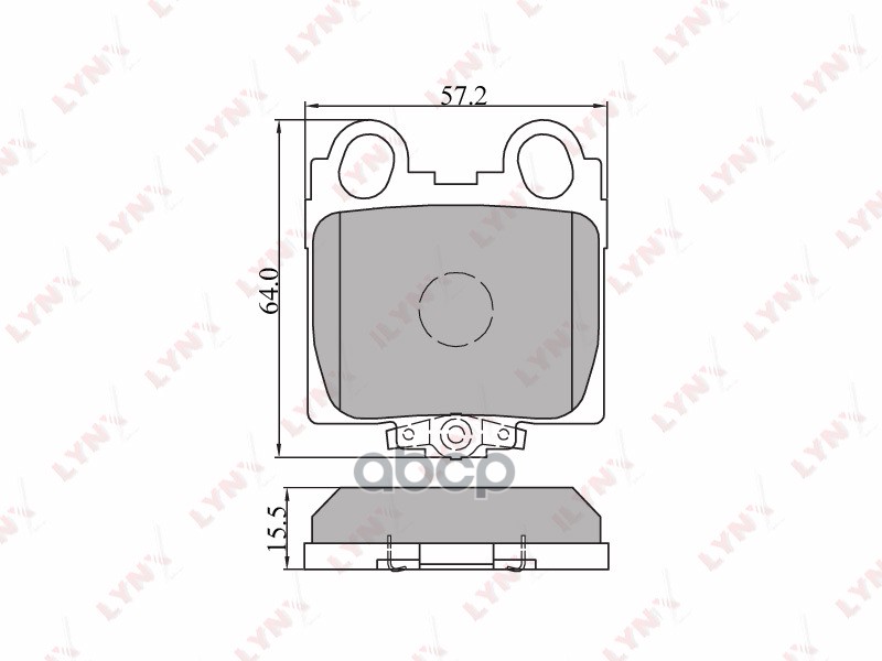 Колодки тормозные задние LEXUS GS300/430 97-05/IS200/300 99-05 LYNXauto арт. bd-7518