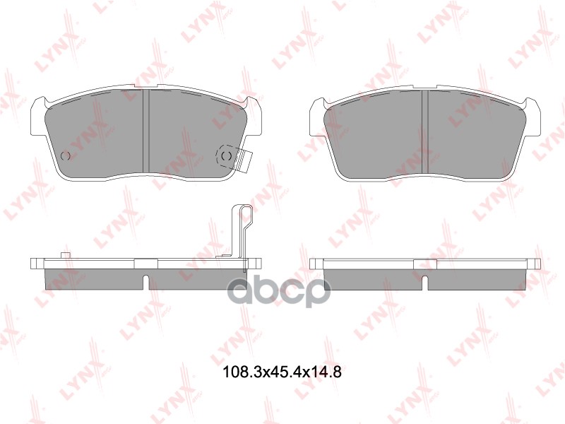 Колодки тормозные передние DAIHATSU Sirion 1.0-1.3 05> / YRV 1.3 02>  SUZUKI Carry 1.3 99> LYNXauto арт. bd-7551