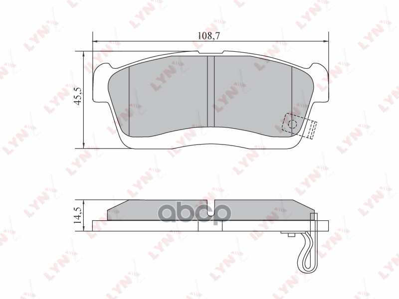 Колодки тормозные передние DAIHATSU Copen 06-12 / Cuore 03-12 / Sirion 05-13 / Trevis 06-12 / Yrv 02 LYNXauto арт. bd-7552
