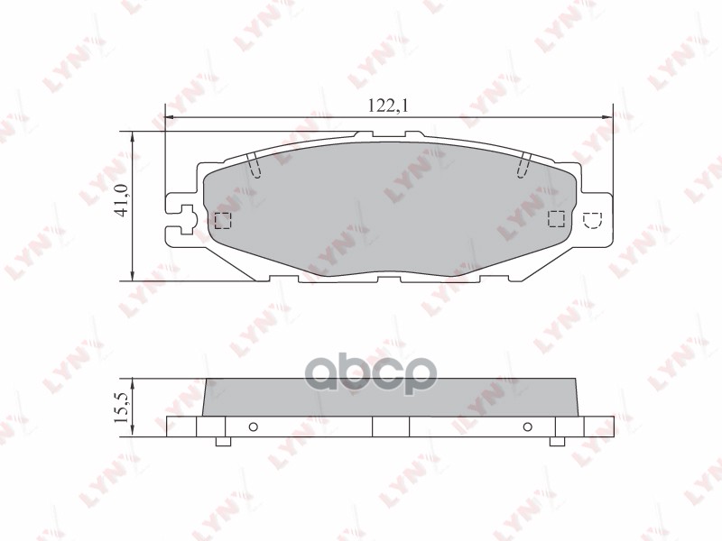 Колодки тормозные задние LEXUS LS400 89-97 LYNXauto арт. bd-7570