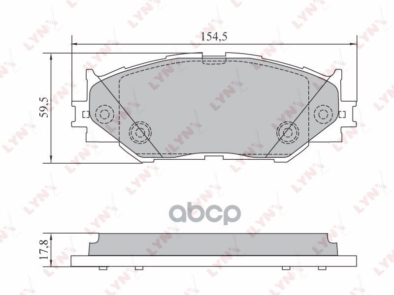 Колодки тормозные передние LEXUS IS200D-350 05> LYNXauto арт. bd-7589