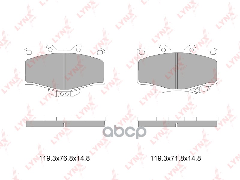 Колодки тормозные передние TOYOTA 4Runner 2.4-3.0D 87-02 LYNXauto арт. bd-7603