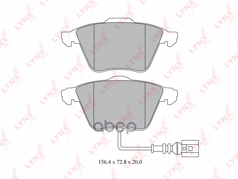 Колодки тормозные передние AUDI A3 1.2T-3.2 03-12  SKODA Superb 2.0-3.6 08>  VW Golf V 1.4-3.2 03-08 LYNXauto арт. bd-8016