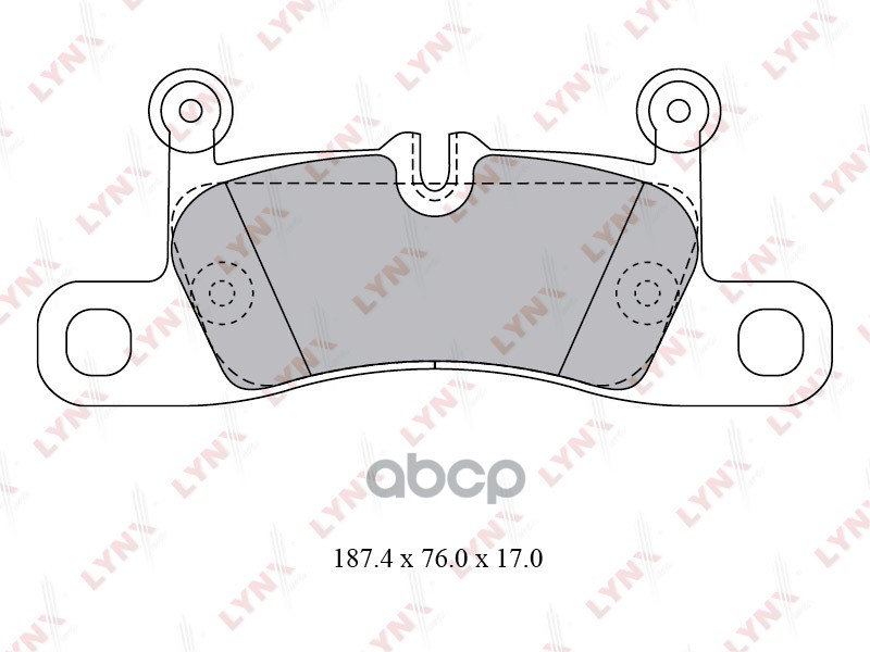Колодки тормозные задние PORSCHE Cayenne II 10>  VW Touareg(7P) 10> LYNXauto арт. bd-8029