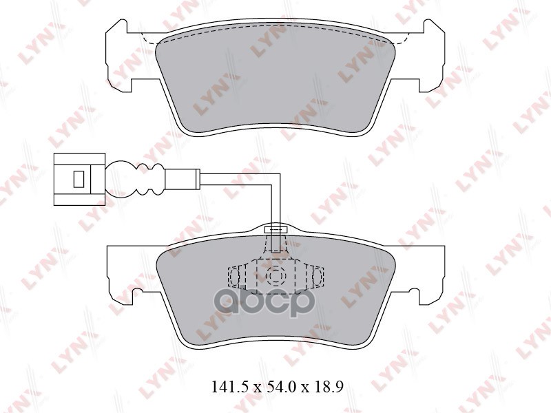 Колодки тормозные задние подходит для VW Transporter V 1.9D-3.2 03 / Touareg 2.5D 03-10 BD-8034 LYNXauto арт. BD-8034