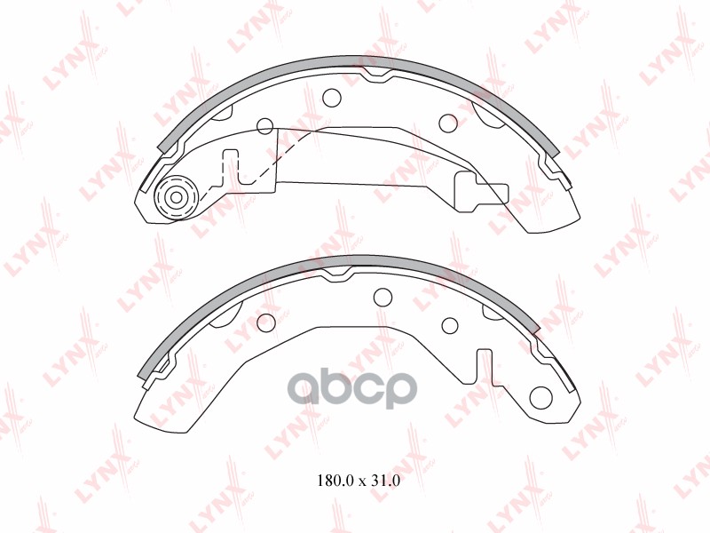 Колодки тормозные задние CHEVROLET Matiz 05> / Spark 05>  DAEWOO Matiz 98> 0.8/1.0 LYNXauto арт. bs-1801