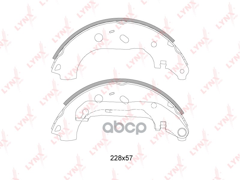 Колодки тормозные задние FORD Tourneo Connect 1.8-1.8D 02> / Transit Connect 1.8-1.8D 02> LYNXauto арт. bs-3005