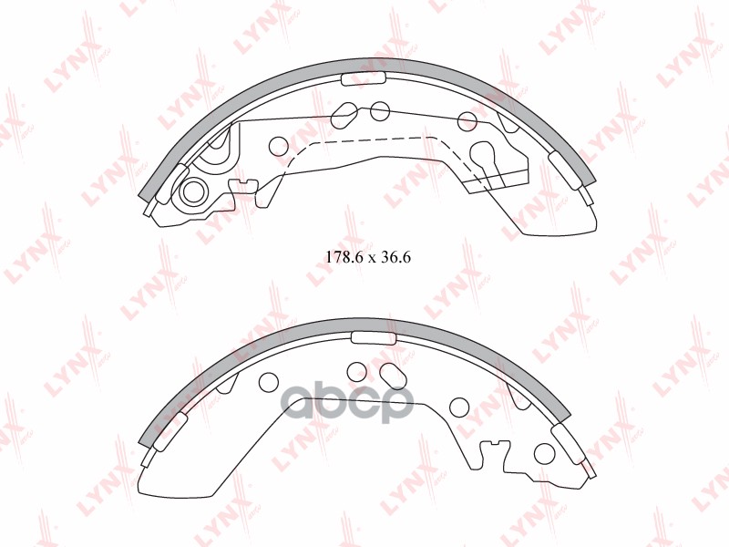 Колодки тормозные задние HYUNDAI Accent 1.3-1.5 00> LYNXauto арт. bs-3601