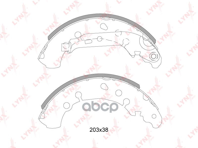 Колодки тормозные задние TOYOTA Yaris(P90/P130) 1.0-1.4D 05> LYNXauto арт. bs-7527