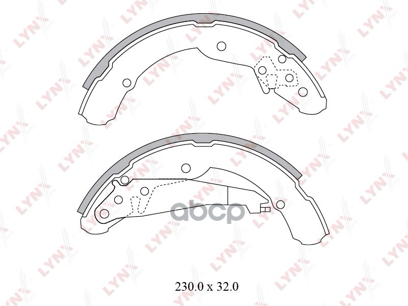 Колодки тормозные задние VW Polo Sedan 1.6 10> / Caddy 1.4-1.4 95-04 LYNXauto арт. bs-8001