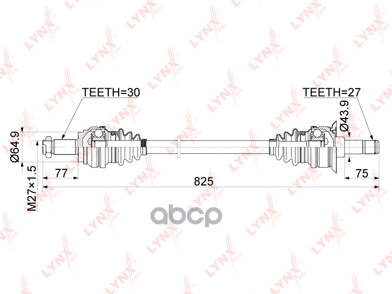 Привод В Сборе | Зад Прав | LYNXauto арт. CD1038