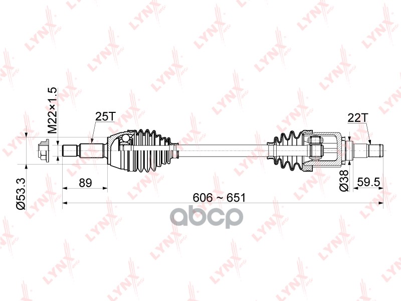 Привод В Сборе | Перед Лев| LYNXauto арт. CD1047