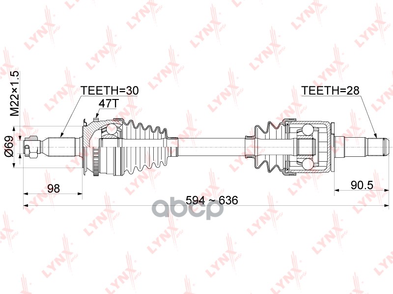 Привод в сборе LYNXauto CD-1085A LYNXauto арт. CD-1085A