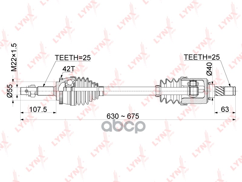 Привод В Сборе | Перед Лев | LYNXauto арт. CD1099A