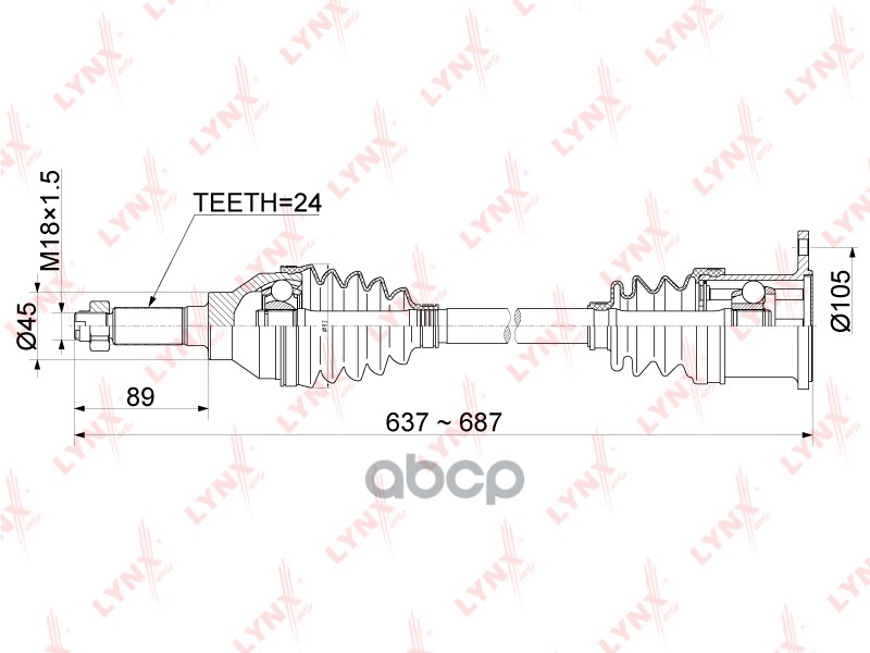Привод В Сборе | Зад Лев | LYNXauto арт. CD1143