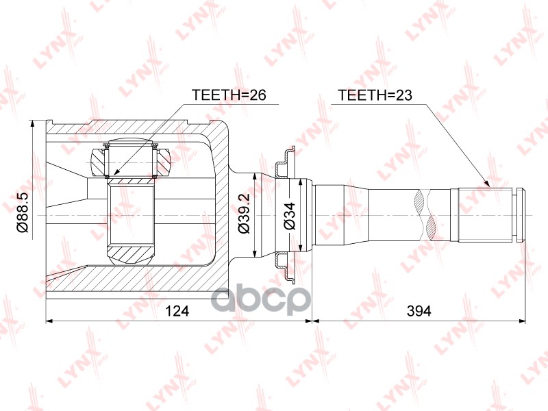 Шрус Внутренний | Перед Прав | LYNXauto арт. CI3731