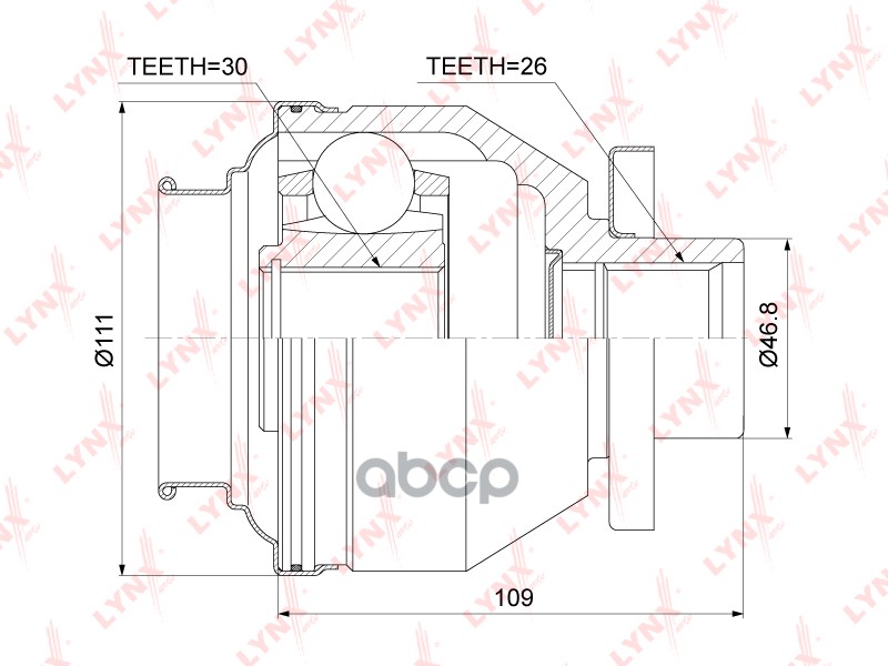 Шрус Внутренний | Перед Лев | LYNXauto арт. CI3762