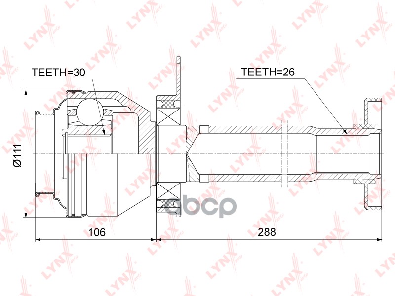 Шрус Внутренний | Перед Прав| LYNXauto арт. CI3763