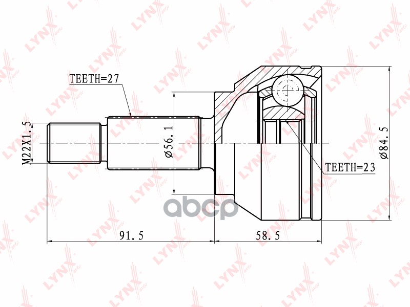 ШРУС наружный FORD Mondeo III 1.8/2.0 00-07 LYNXauto арт. co-3005