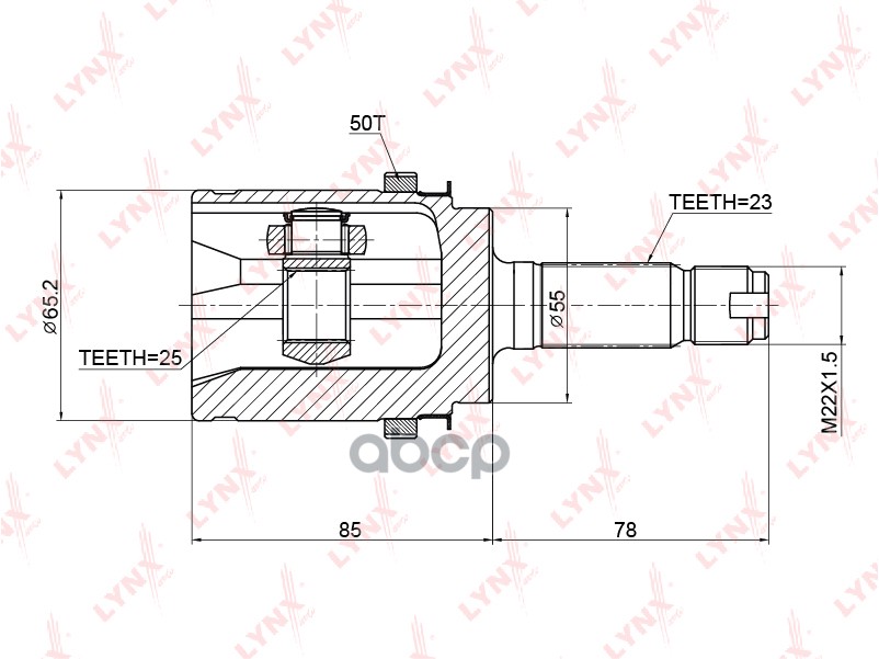 ШРУС наружный CO-3768A LYNXauto арт. CO-3768A