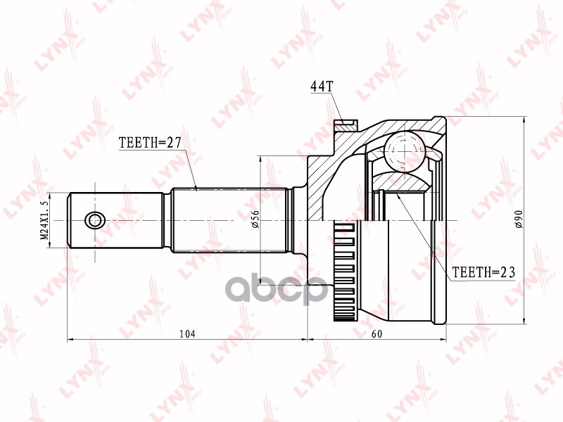 ШРУС наружный NISSAN Primera(P11) 2.0 96-01 LYNXauto арт. co-5763a