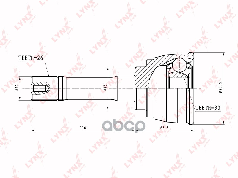 Шрус LYNXauto CO-7305 LYNXauto арт. CO-7305