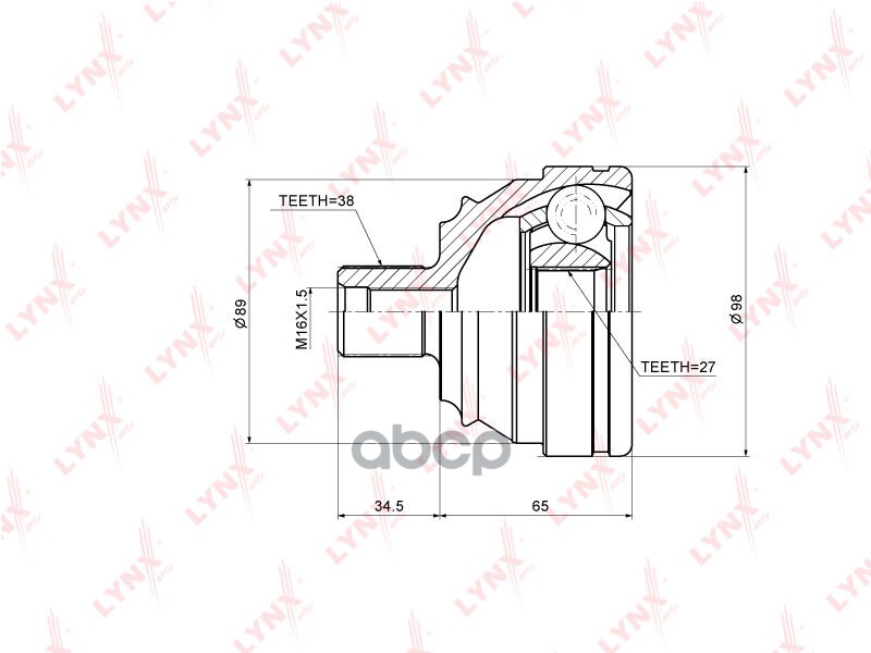Шрус LYNXauto CO-8024 LYNXauto арт. CO-8024