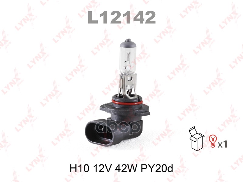 Лампа галогенная H10 12V 42W PY20D LYNXauto арт. l12142